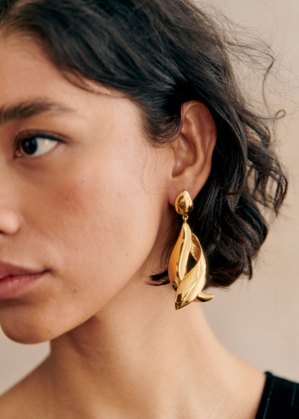 Abel ピアス - ゴールド - リサイクル真鍮 - Sézane