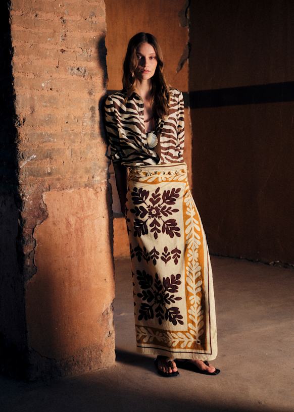 Winston Scarf - Cesaria Print - Organic Cotton - Sézane