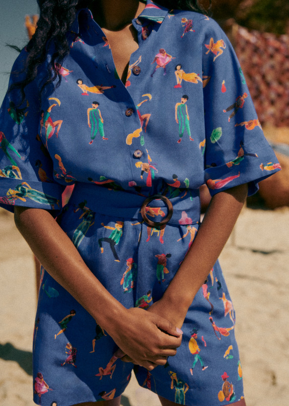 Joan Jumpsuit - Sézane x G.KERO - Blotch - Viscose - Sézane
