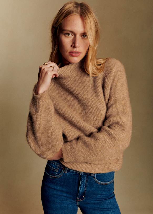 sezane モヘヤ セーター Sezane Otis Jumper Mottled Beige Size S NWT | eBay