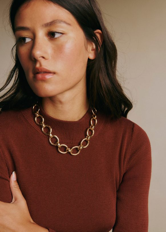 Agathe Necklace - Gold - Majority recycled brass - Octobre Éditions