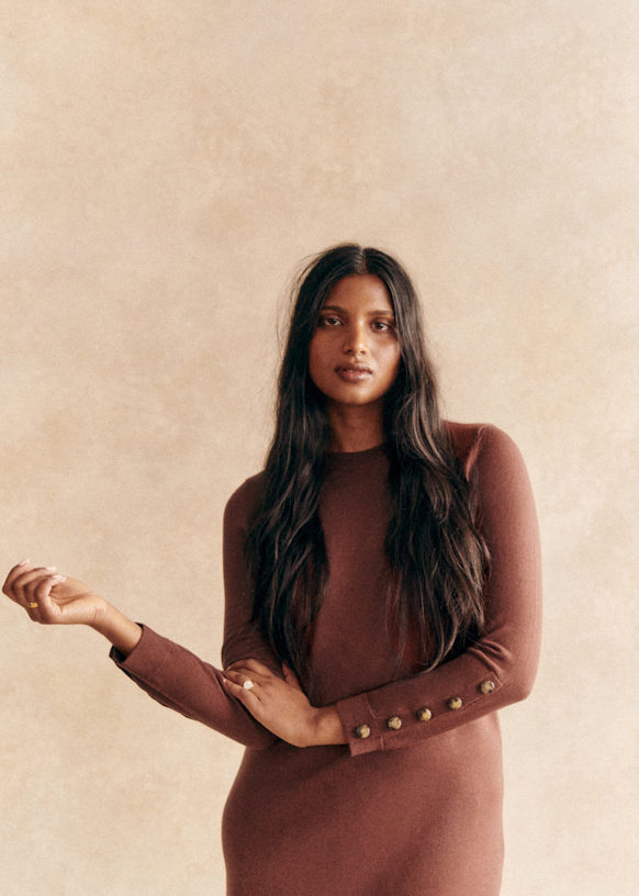 Belinda Dress - Forest Green - Merino Wool - Sézane