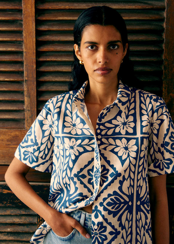 【美品】SÉZANE アシンメトリー フリルエッジ シャツ 美品】SÉZANE アシンメトリー フリルエッジ シャツ