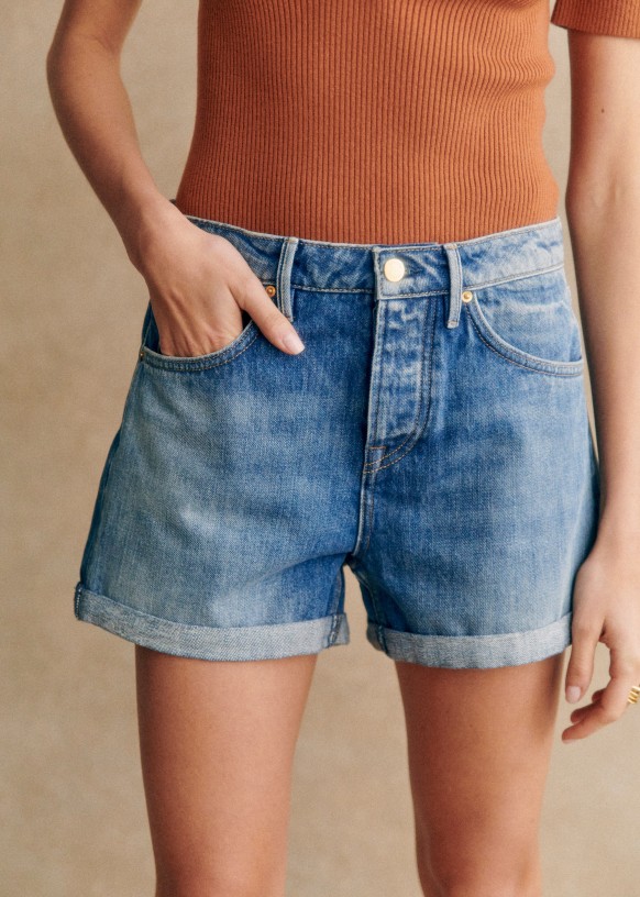 Niels Shorts Denim Organic Cotton Sezane