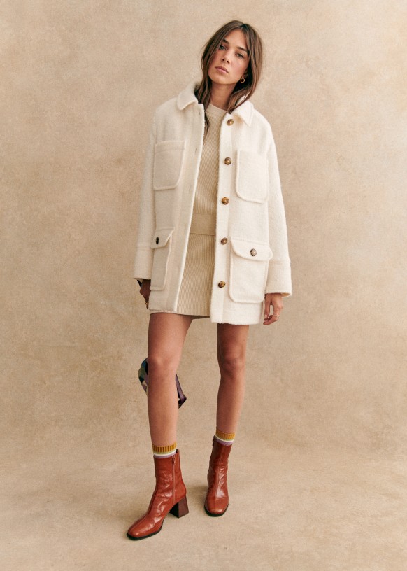 Axelle Ankle Boots Polished camel Patent cowide leather Sezane
