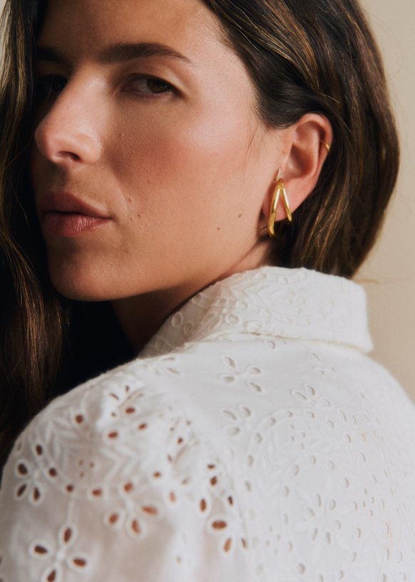 Julie Earrings - Silver - Majority recycled brass - Sézane