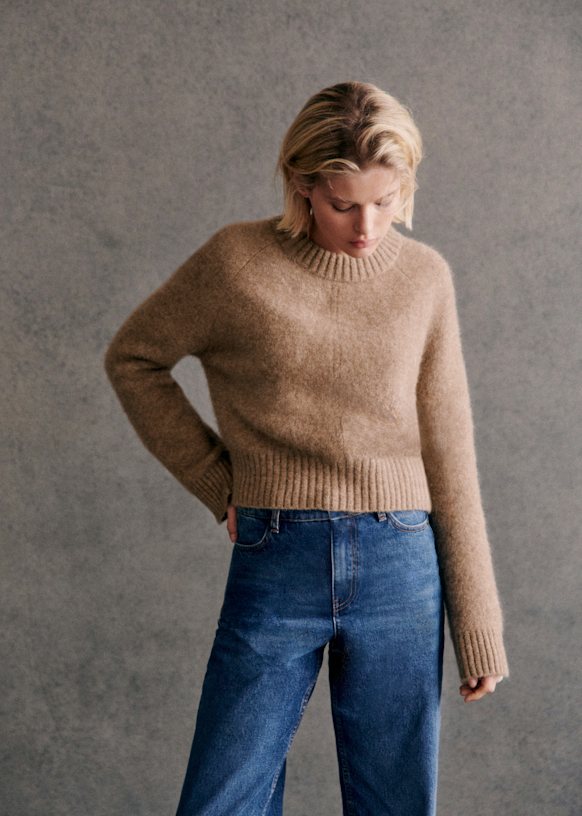 Sama Jumper - Golden yellow - Baby Alpaca - Sézane