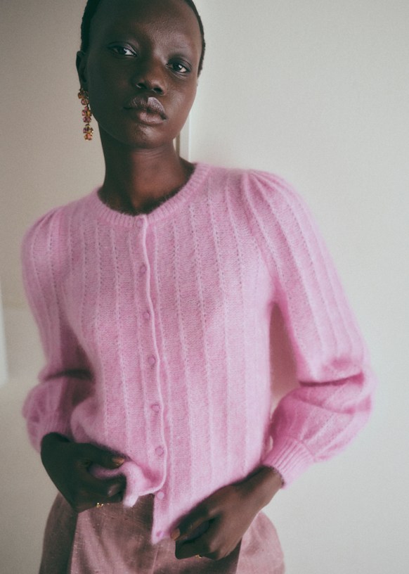 Amance カーディガン - Iris プリント - メリノウール - Sézane