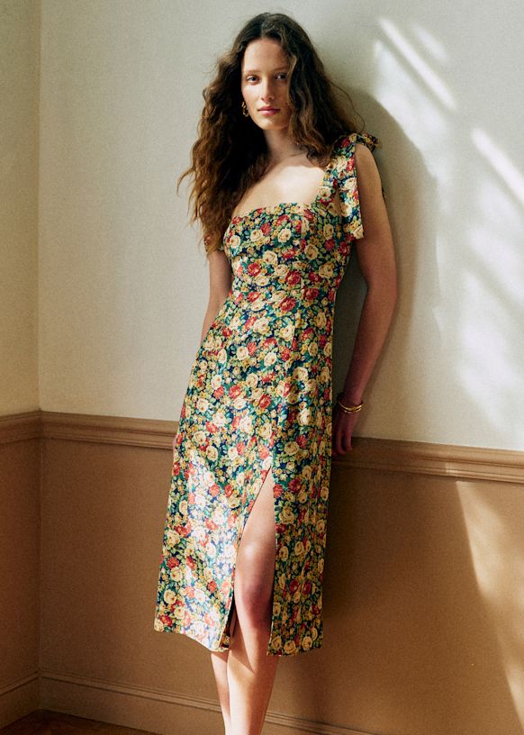 Dorotha Dress - Alicante Blue Print - Viscose ECOVERO™ LENZING