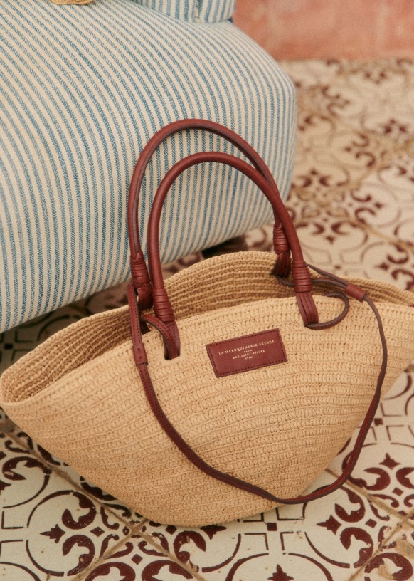 Justine Basket Natural Raffia Raffia Sezane