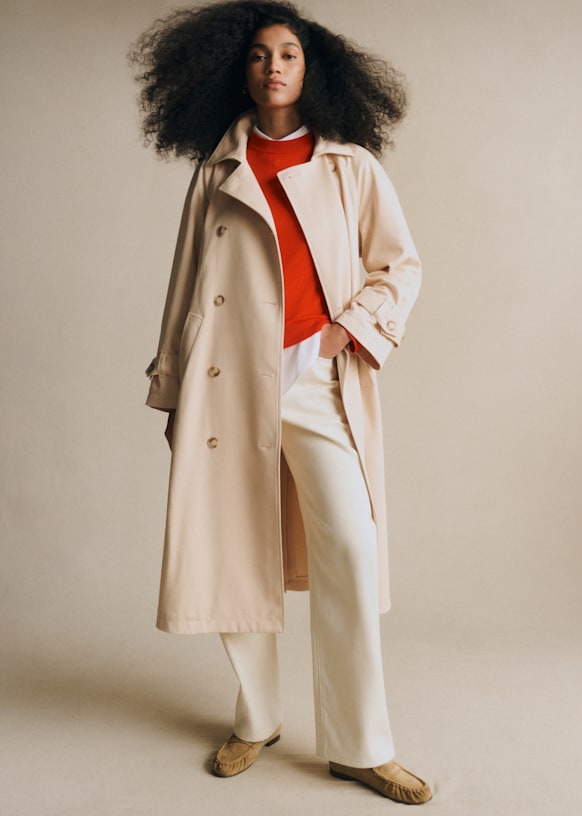 PIERCE Coat - Light Beige - Viscose ECOVERO™ LENZING™ - Sézane