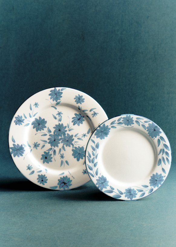 Set of 4 dessert plates - Garden Flowers - Sienna - Sézane