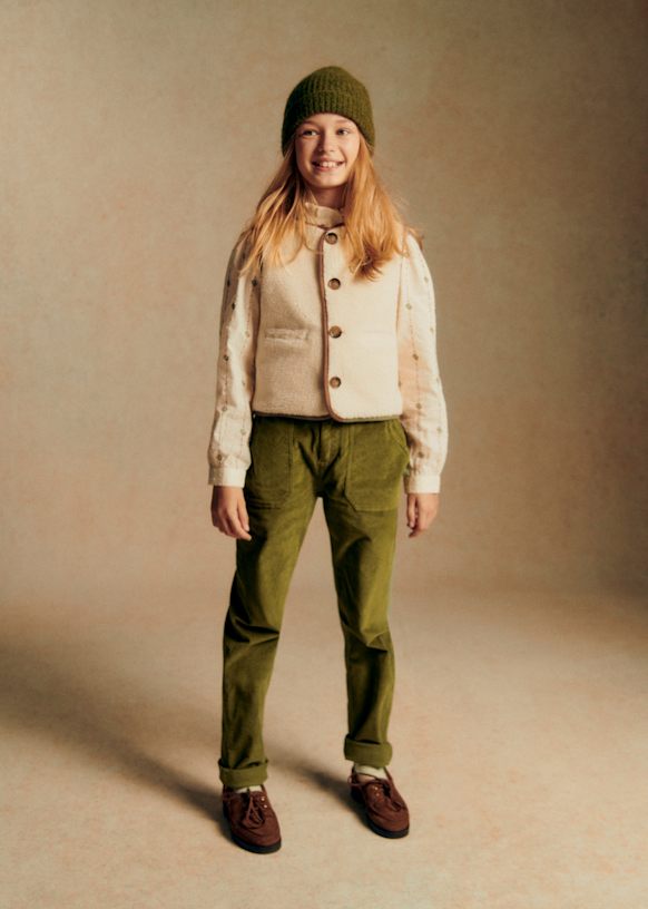 セザンヌ◆SEZANE◆Balthazar ノースリーブジャケット エクリュ Balthazar Jacket - Ecru - Recycled polyester - Sézane