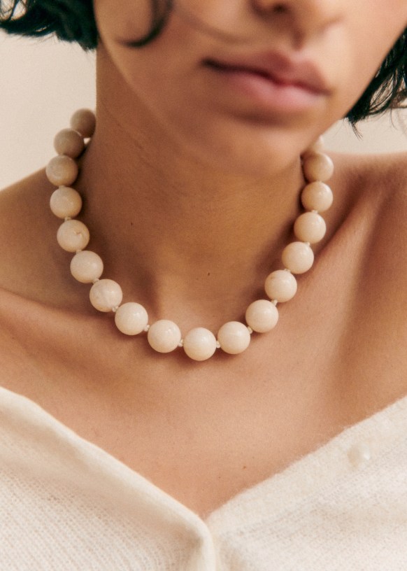 Danae Necklace Ecru Resin S zane