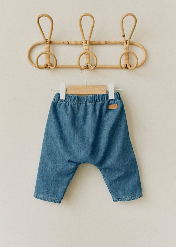 Gus Trousers Light Denim Organic cotton organic textile Sézane