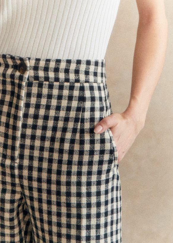 Martin クロップドストレートパンツ - オーカーとエクリュの