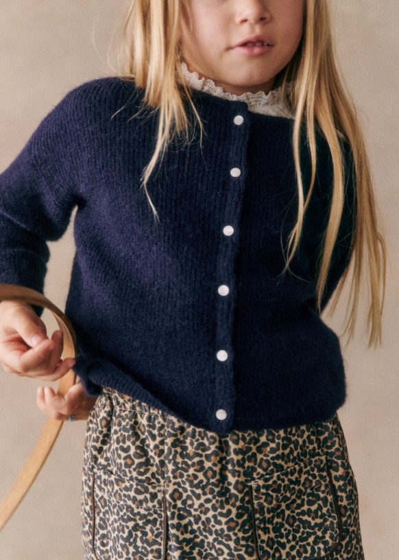 Gaspard Cardigan - Mottled Grey - Super kid mohair - Sézane