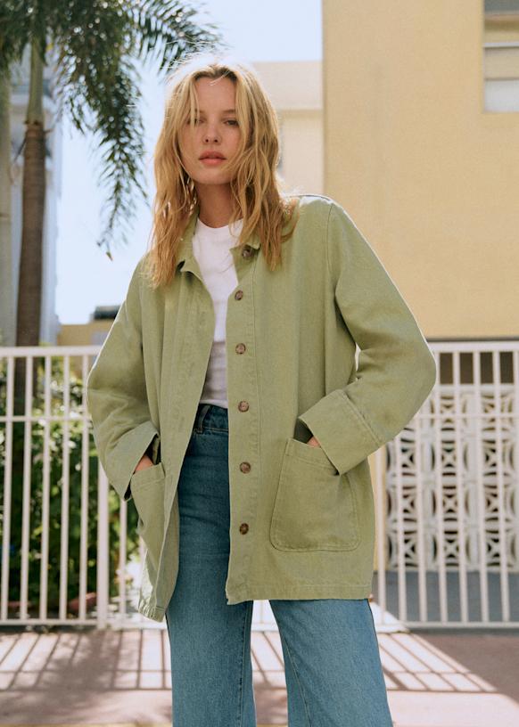 Gab Jacket - Pistachio - Organic Cotton - Sézane