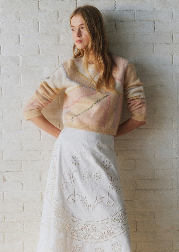 Ameline Jumper - Sézane X Sea NY - Pastel Pink - Kid mohair - Sézane