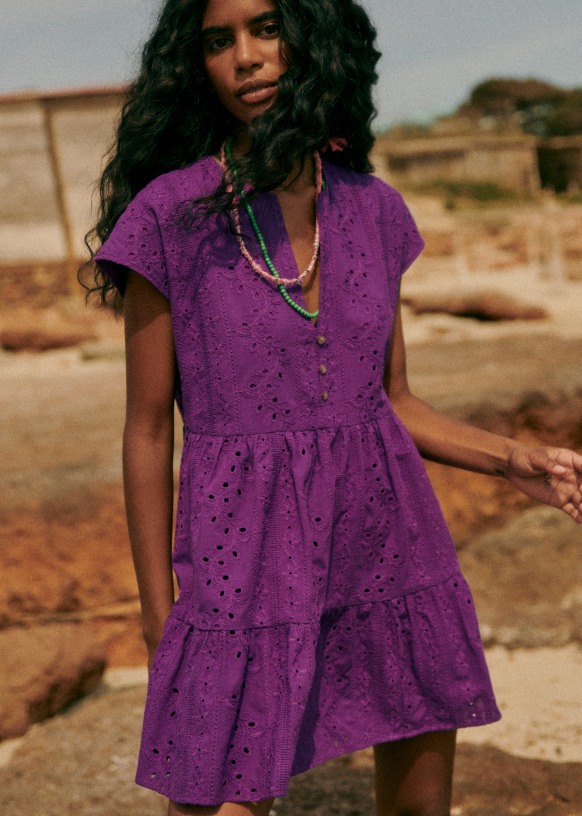 Purple bohemian dress shop