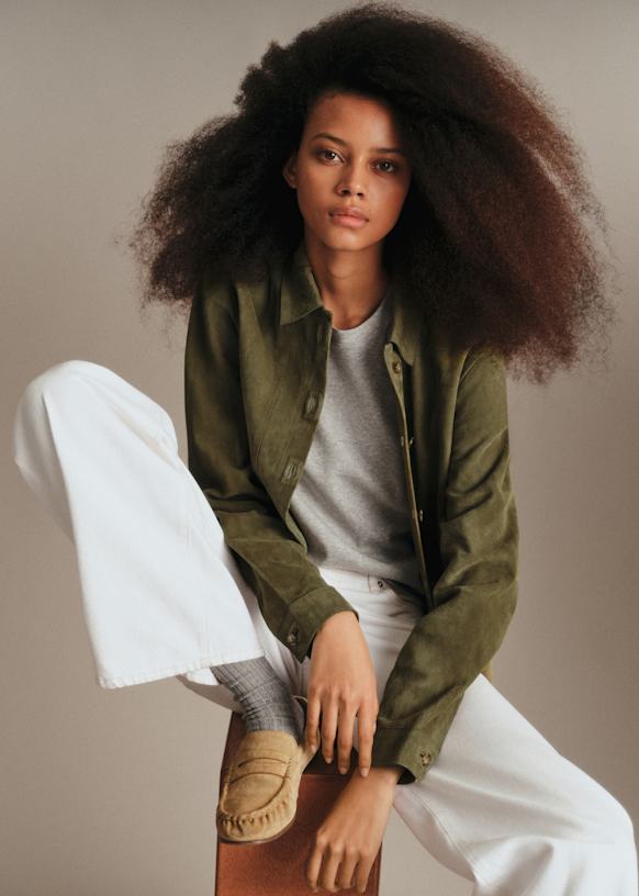 Will Jacket - Camel Suede - Goat leather - Sézane