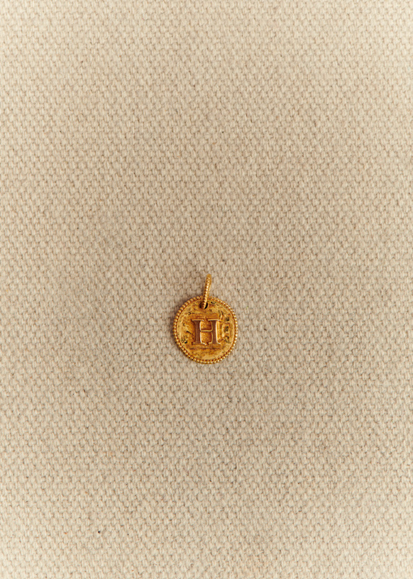 Sara Pendant - 9-carat gold - Letters A to H - Letter H - 9 Carats