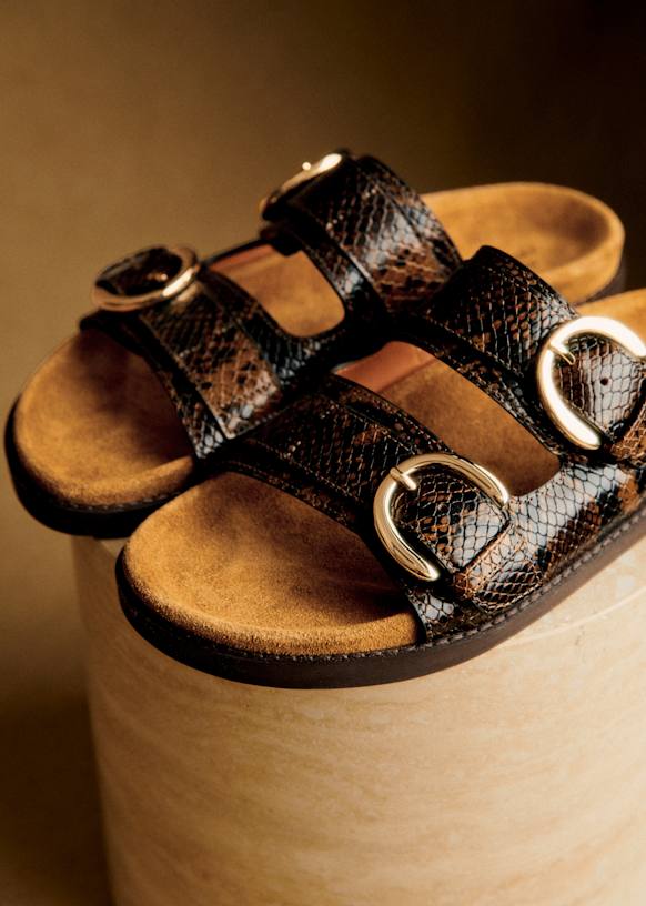 Lenny low mules - Smooth Black - Bovine leather - Sézane