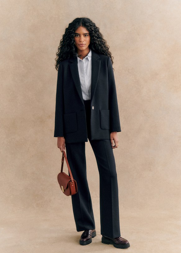 Romane Jacket - Navy - Polyester - Sézane