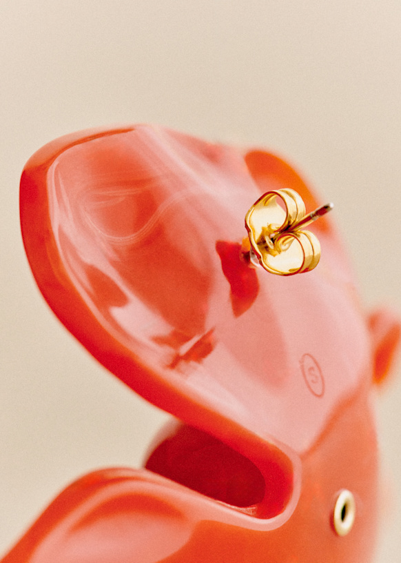 Kiana Earrings - Brick - Resin - Sézane