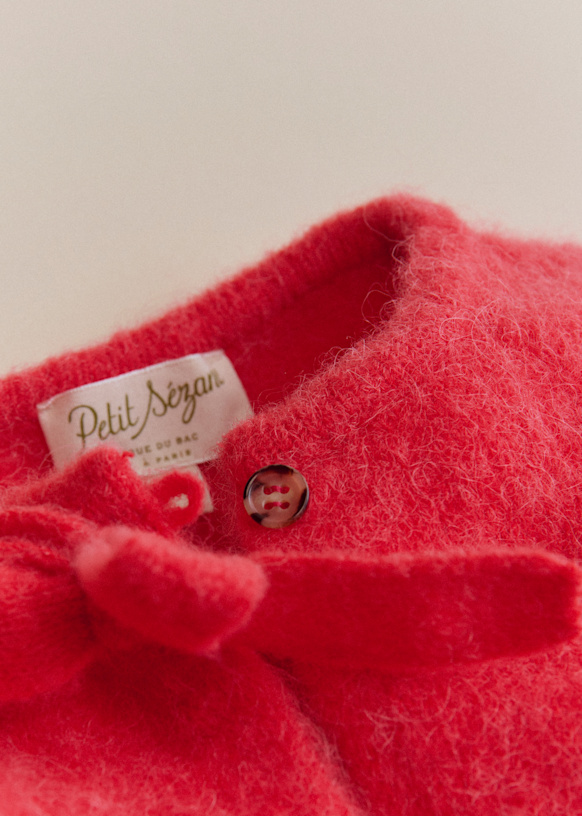 Dorothée Cardigan - Bright Coral - GRS-certified recycled