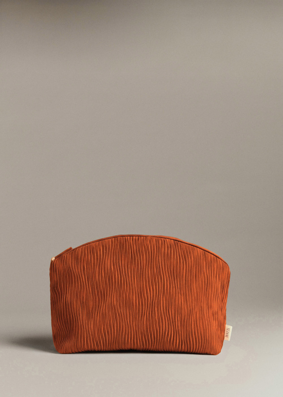 Trousse of toilette satin plissé