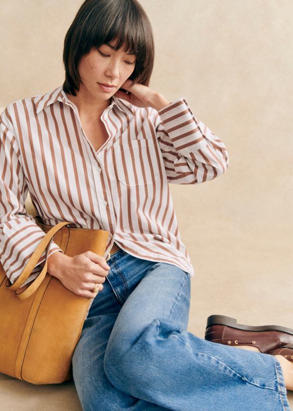 Bilma Shirt - Ecru - Organic cotton - organic textile - Sézane