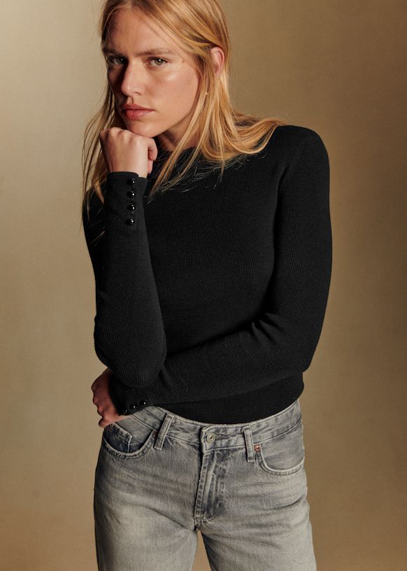 【新品未使用タグ付き】Sezane スウェット　セザンヌ　XSサイズ　ブラック Simon Jumper - Black - 0rganic cotton - textile made from