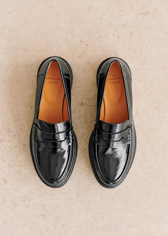 sezane セザンヌ ALBANE ローファー Albane Loafers - Smooth Black - Bovine leather - Sézane