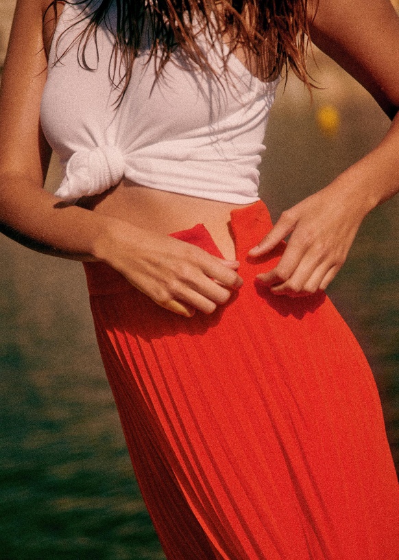 Jupe Dino Dore Polyester recycle Sezane