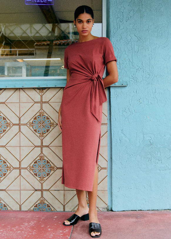 Pippa ドレス - レオパード - オーガニックコットン - オーガニック