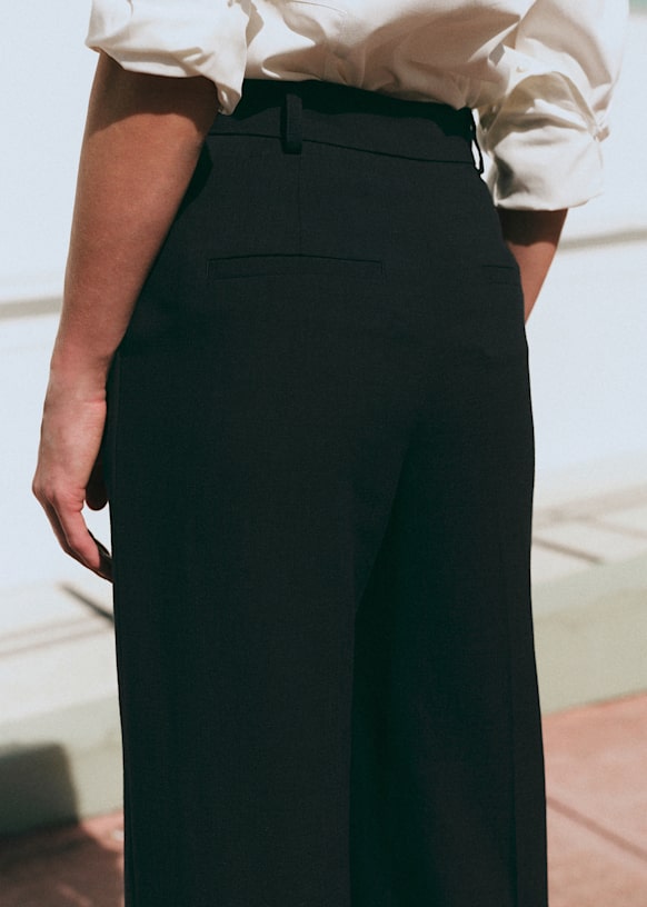 Matheo Trousers - Black - Viscose ECOVERO™ LENZING™ - Sézane