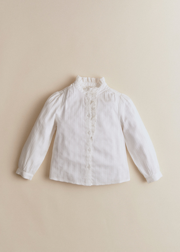 Chlo シャツ - ホワイトドビー - オーガニックコットン - オーガニック 
