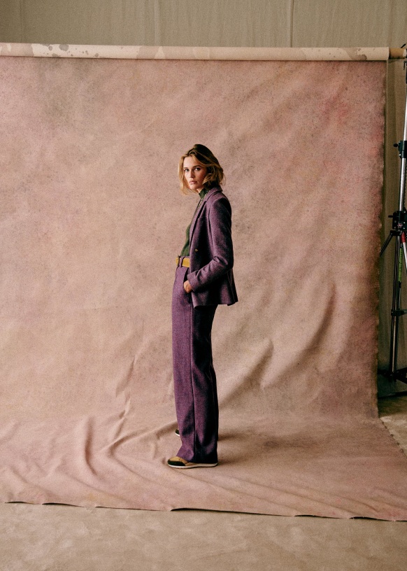 Purple best sale velvet pantsuit