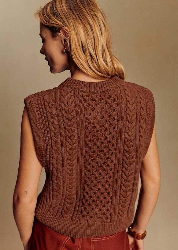 Roxane Cardigan - Hazelnut - Wool - Sézane