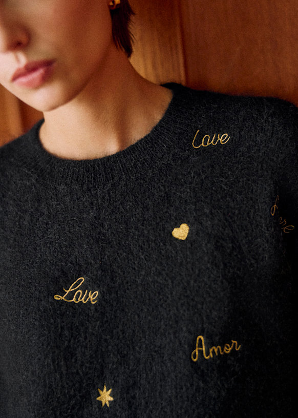 Hope Jumper - Black - Kid mohair - Sézane