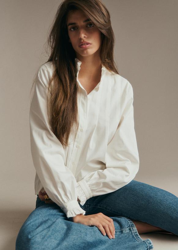 Orine Shirt - Ecru - Organic Cotton - Sézane