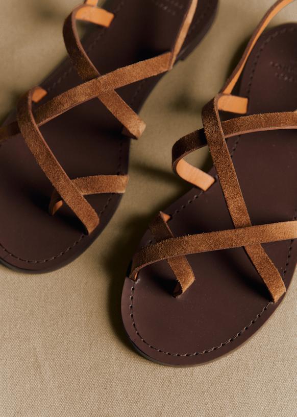 Sandales Escarpins Pierre Cardin En Cuir Taupe - Taille 40, Occasion En Excellent état