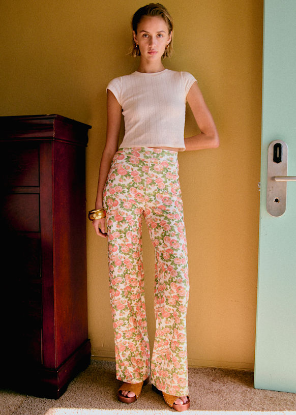 Livio Trousers - Alika Print - Lyocell - Sézane