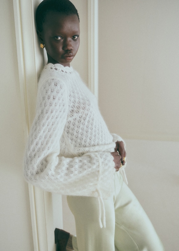 sezane モヘヤ セーター Wanda Sweater - Ecru - Kid mohair - Sézane