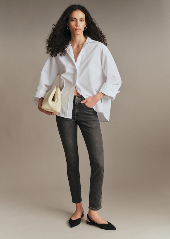 Slim Parfait - Medium Grey - Organic cotton - textile made from organic ...