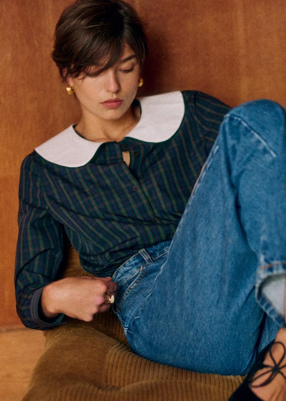 Gema Shirt - Sézane x MDLO - Morley Check - Organic Cotton
