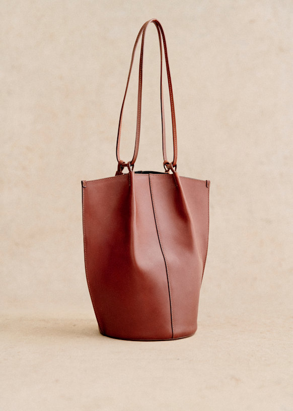 美品　Sezane ROMIEバッグ スムースサンドストーン Romie バッグ - スムースサンドストーン - Sézane