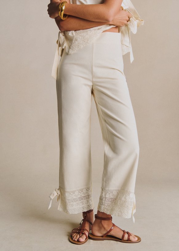 Fausto Trousers - Light Blue - Linen - Sézane