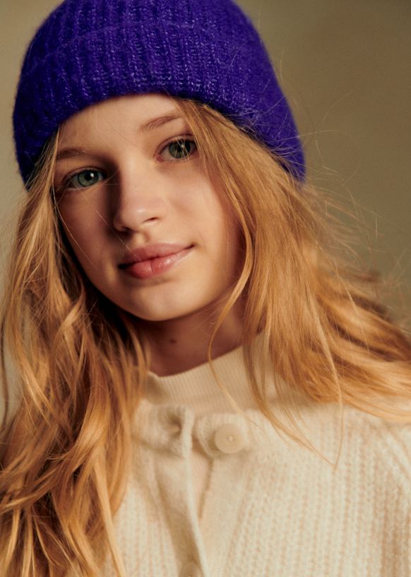 Paulin ビーニー帽 - パープル - ベビーアルパカ - Sézane